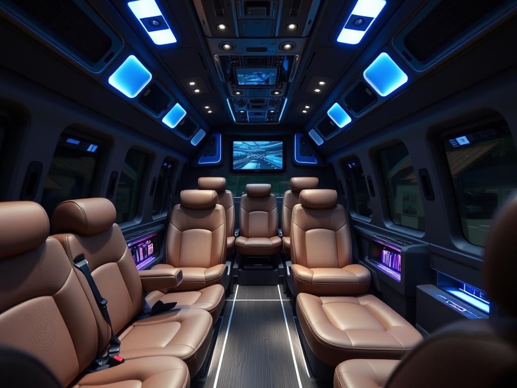 Mercedes Vito VIP minibüs iç tasarımı