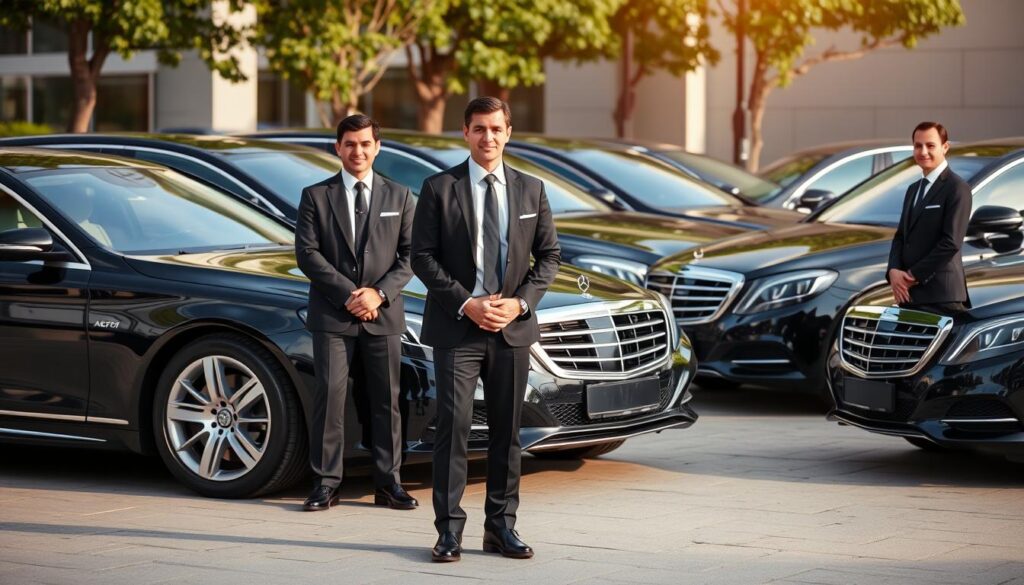 Profesyonel şoför ekibi ve Mercedes S Class araç filosu