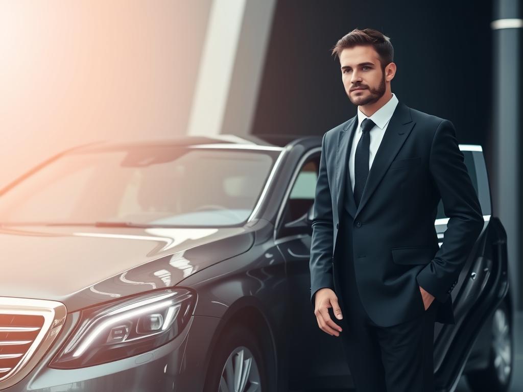 Şoförlü Mercedes S Class kiralama hizmeti sunan profesyonel şoför