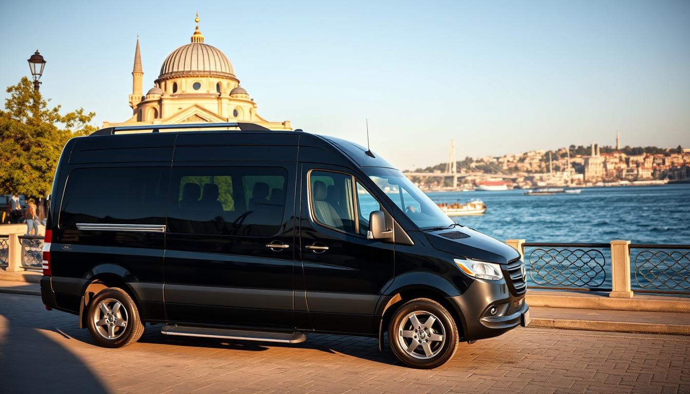 İstanbul'da lüks VIP minibüs kiralama hizmeti sunan Mercedes Vito aracı