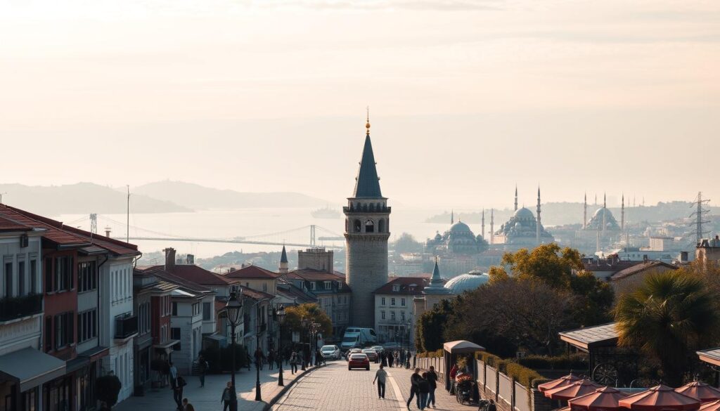 Galata Kulesi panoramik manzara