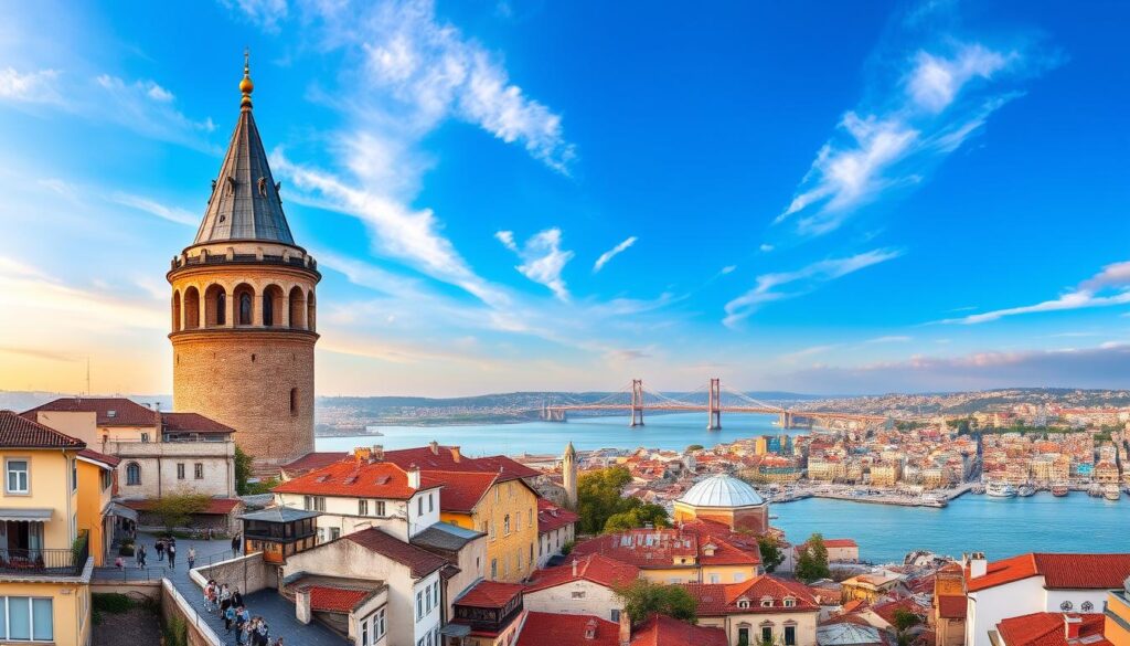 Galata Kulesi panoramik manzara